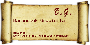 Barancsek Graciella névjegykártya